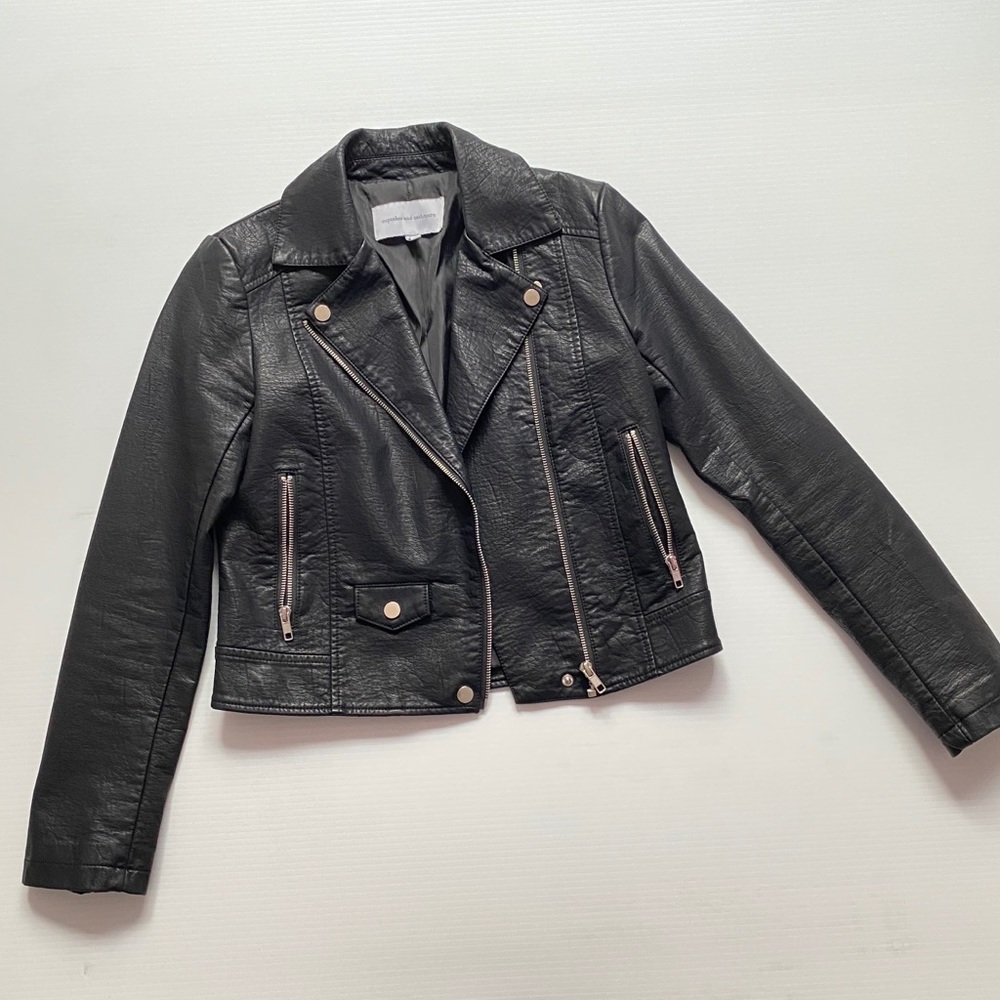 Cupcakes & Cashmere Faux Leather Jacket XS